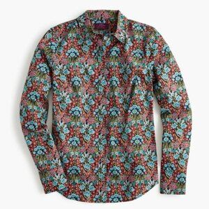 J.Crew x Liberty 8 Shirt Floral Primrose Print Blue Pink Red Green
